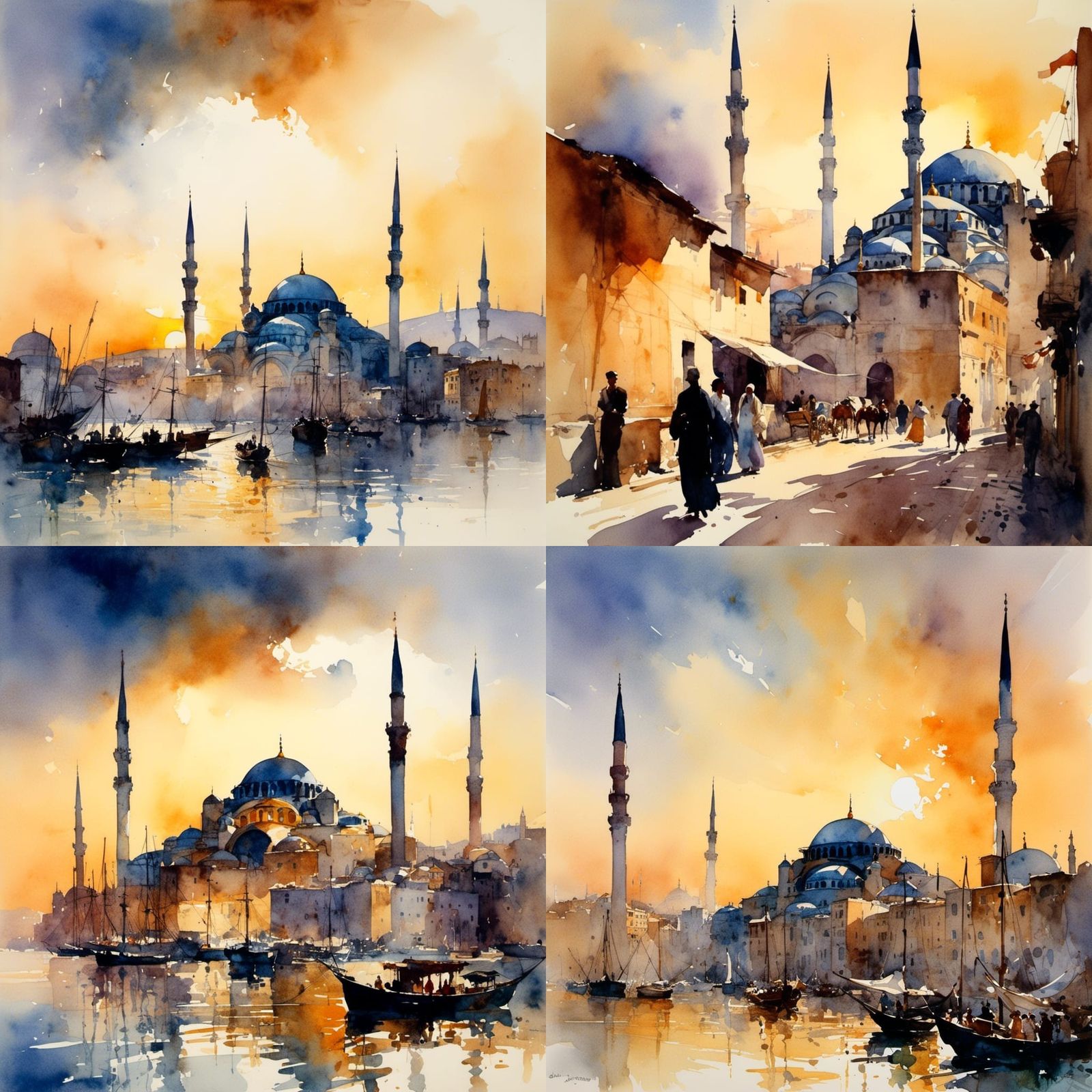 Hagia Sophia in watercolor