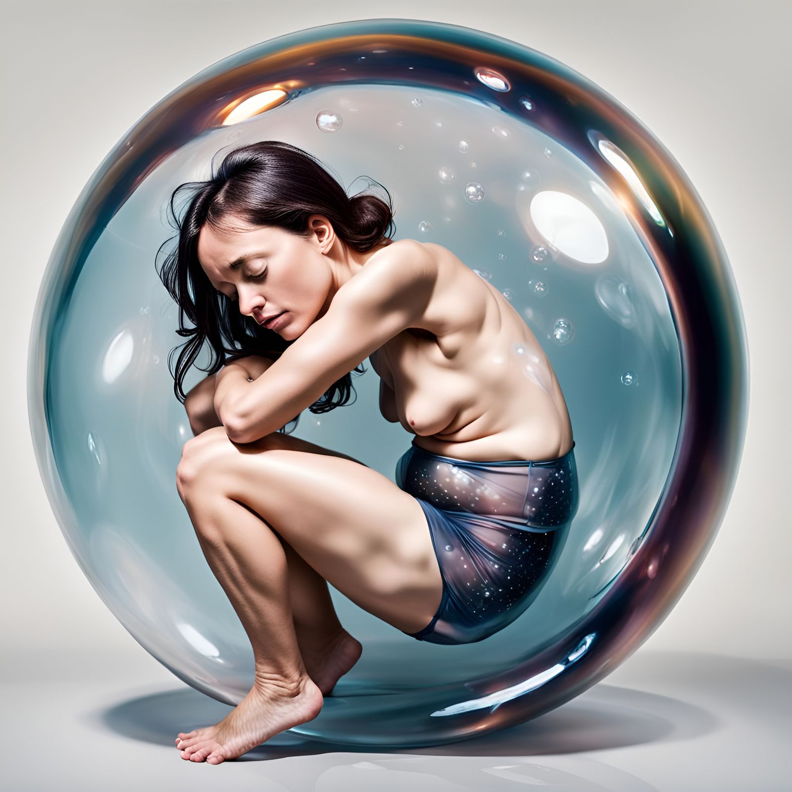 HELP! IM TRAPPED IN A BUBBLE  by @Bob Bruhin