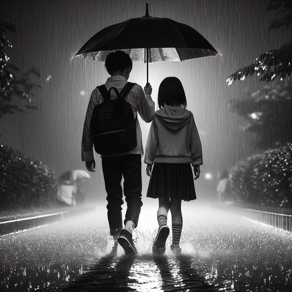 Sharing the umbrella