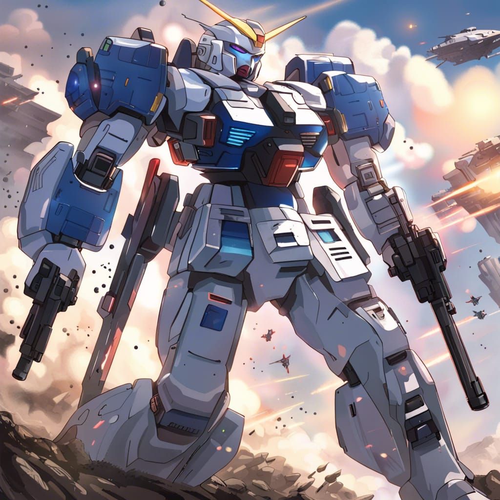 Gundam Mecha suit in warzone 🔥🔥 - AI Generated Artwork - NightCafe Creator