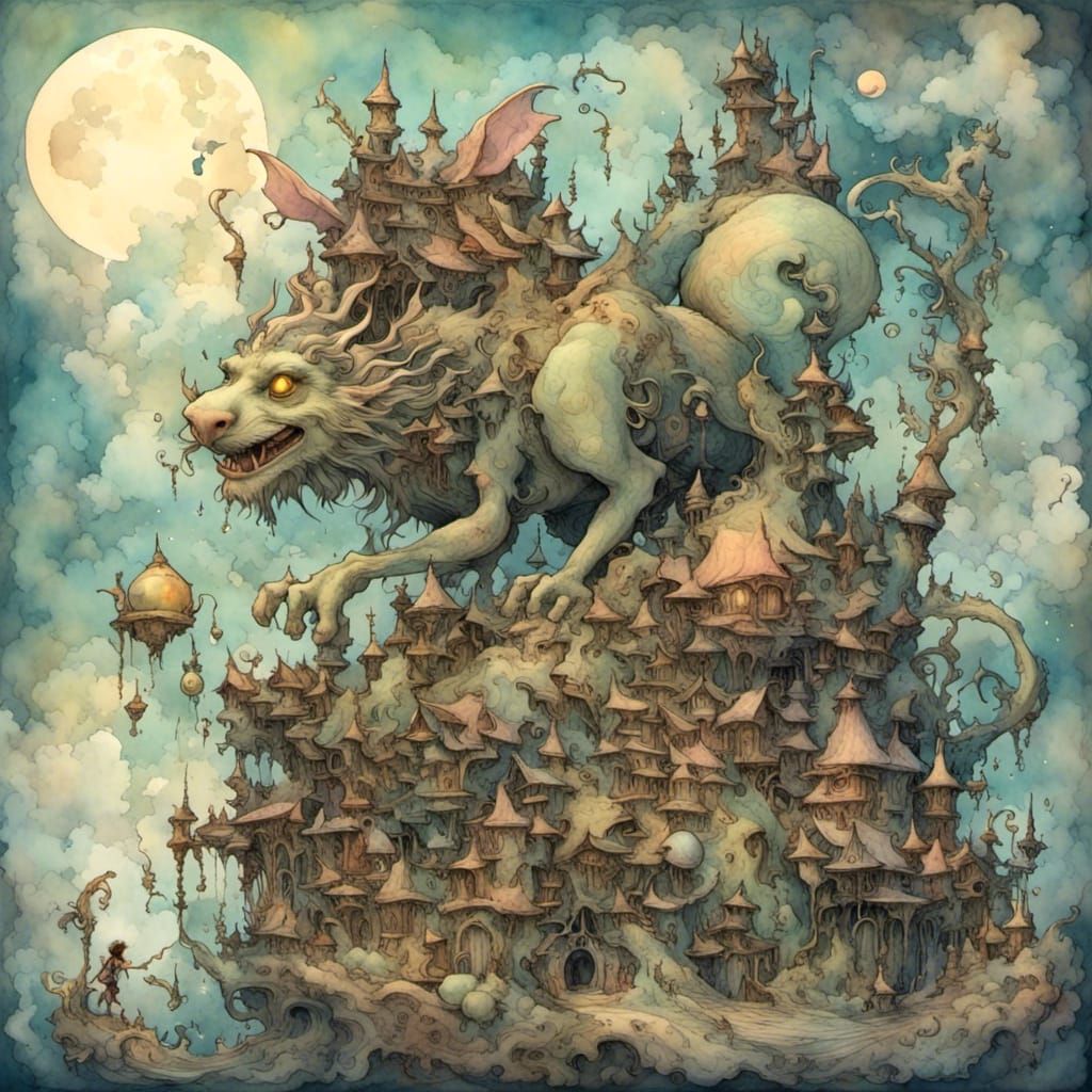 <lora:Blue Moon:1.0> fantastical beast