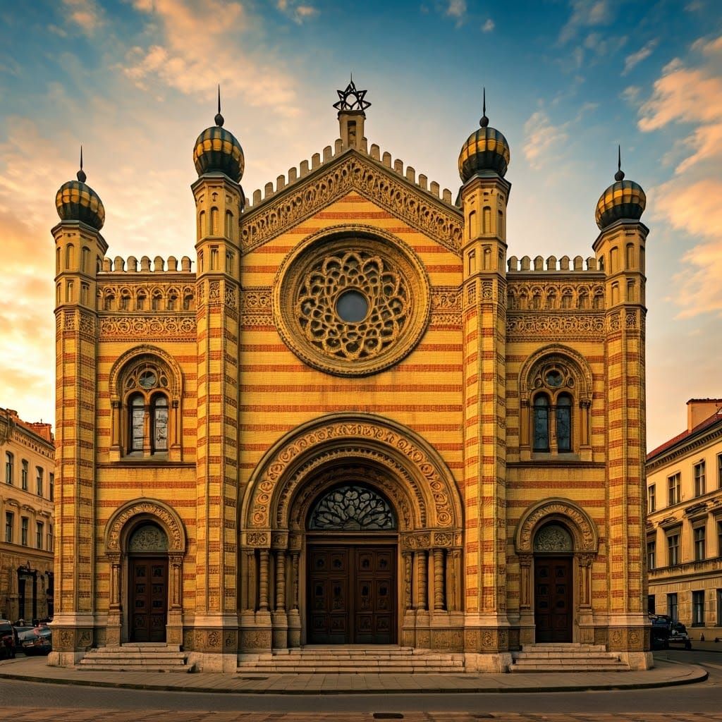 Ornate Synagogue in Eastern European Style