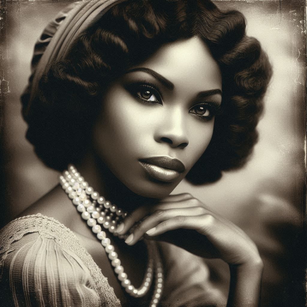 female portrait. old hollywoodstyle