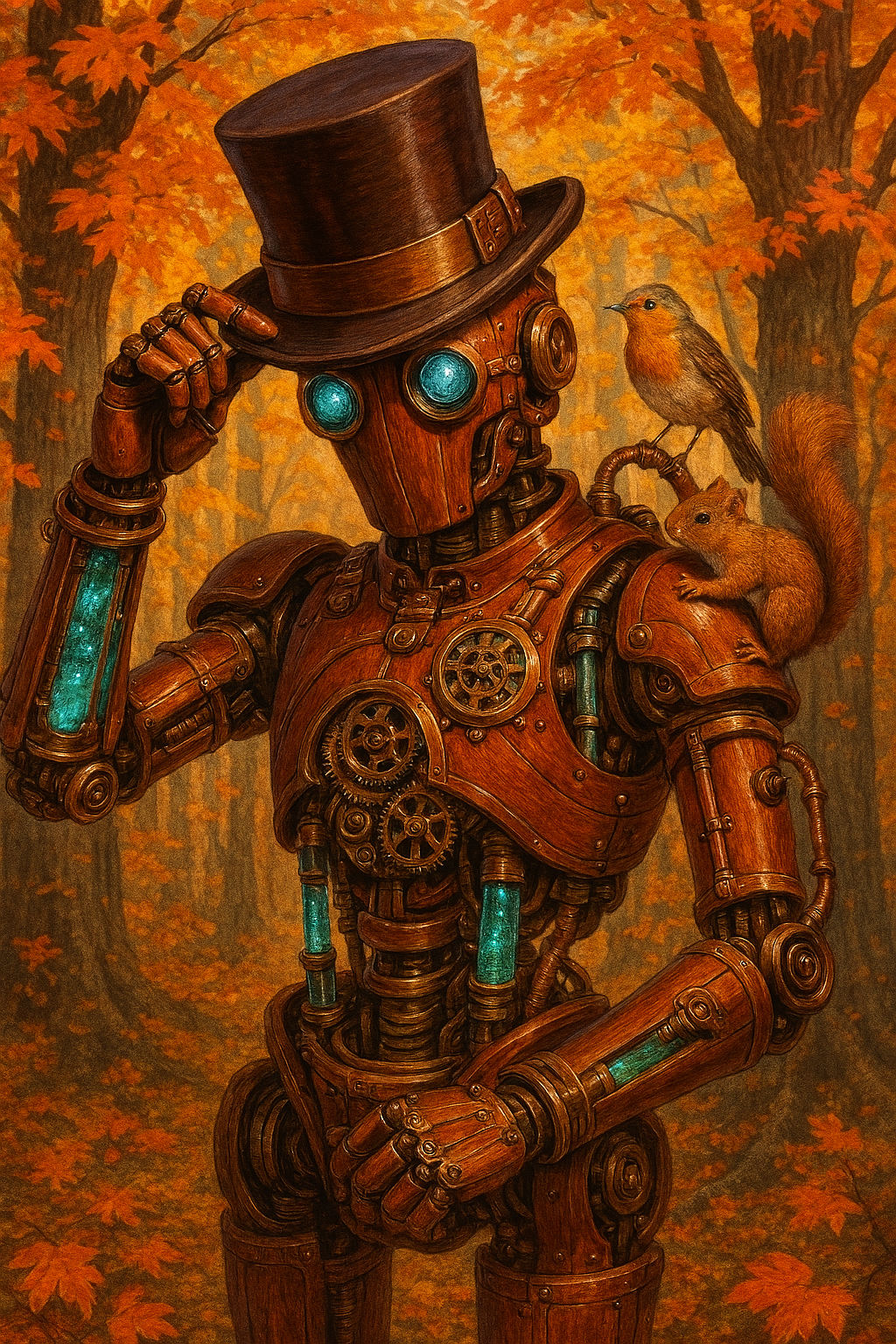 Steampunk Android Forest