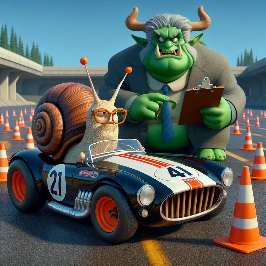 "You're going 1 mph!" "That's right, I got a need for speed!"