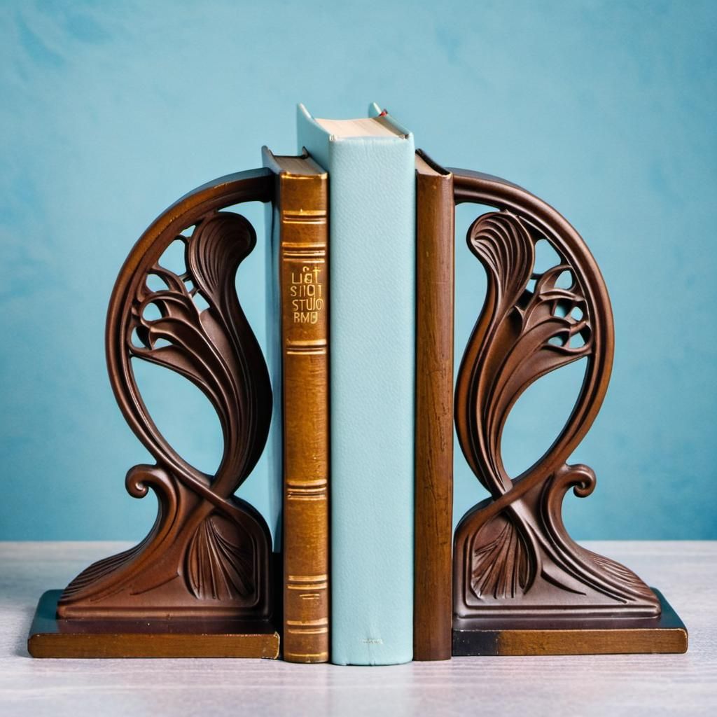 Art Nouveau Bookends AI Generated Artwork NightCafe Creator