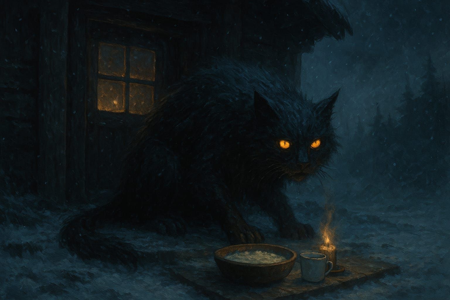 The Yule Cat's Feast | Yule and Halloween blend (GPT4o High)