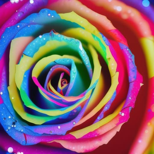 Prismatic Rose, Neon Rainbow, Princess Rainbow Alt Girl