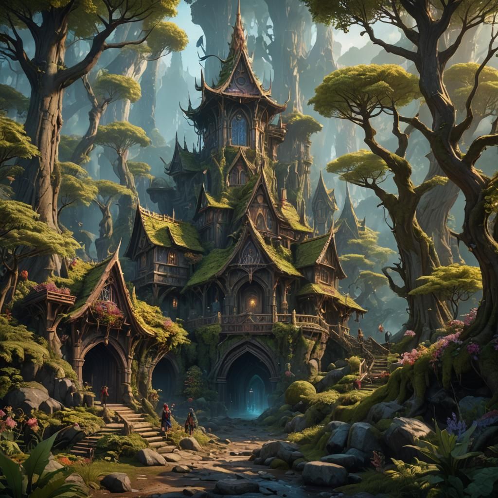 The elf castle of rosewood forest