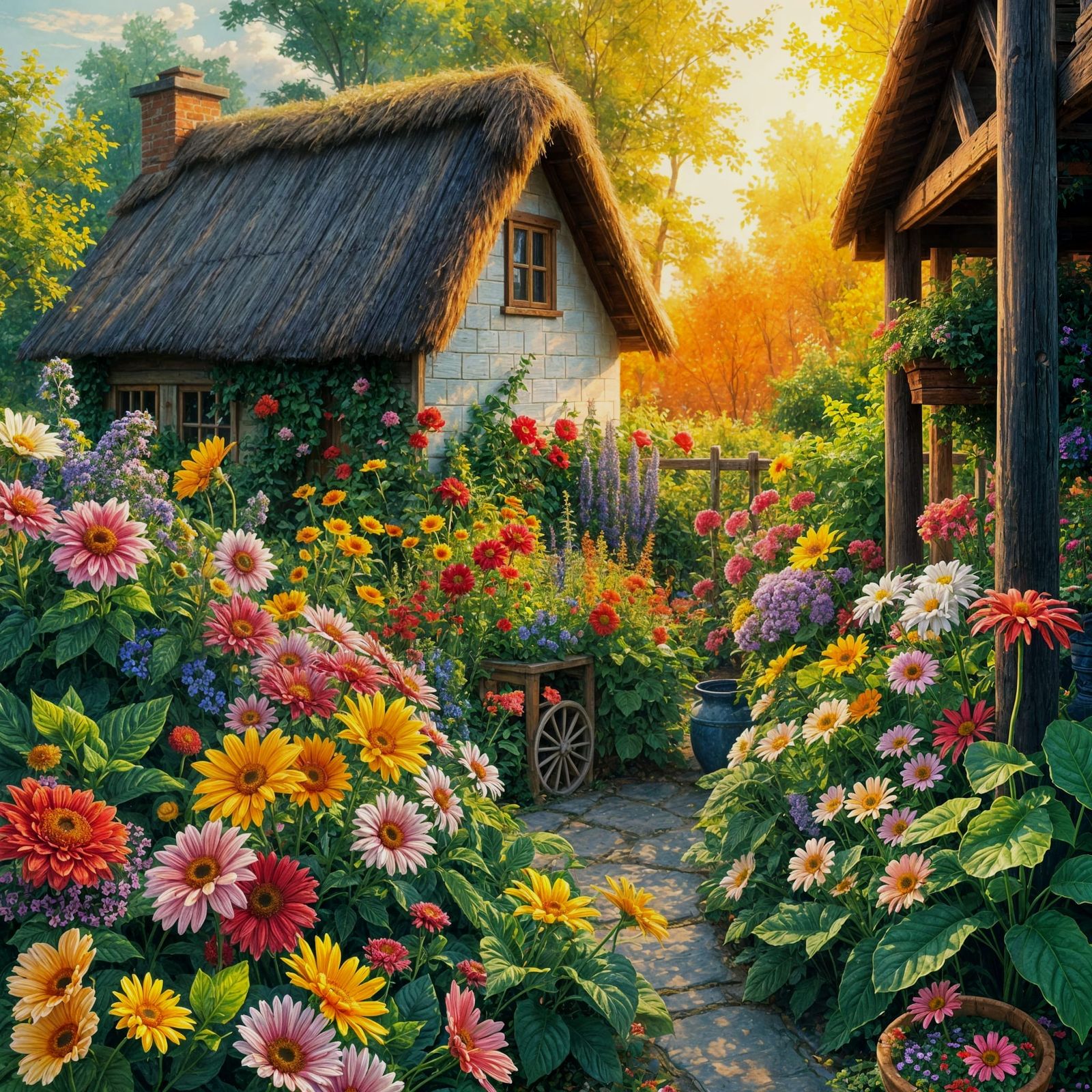 A Cozy Cottage Garden  by @NectarinePie