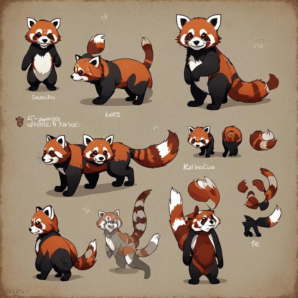 Red-panda Fursona reference - AI Generated Artwork - NightCafe Creator