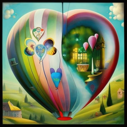 a balloon in the shape of a heart
