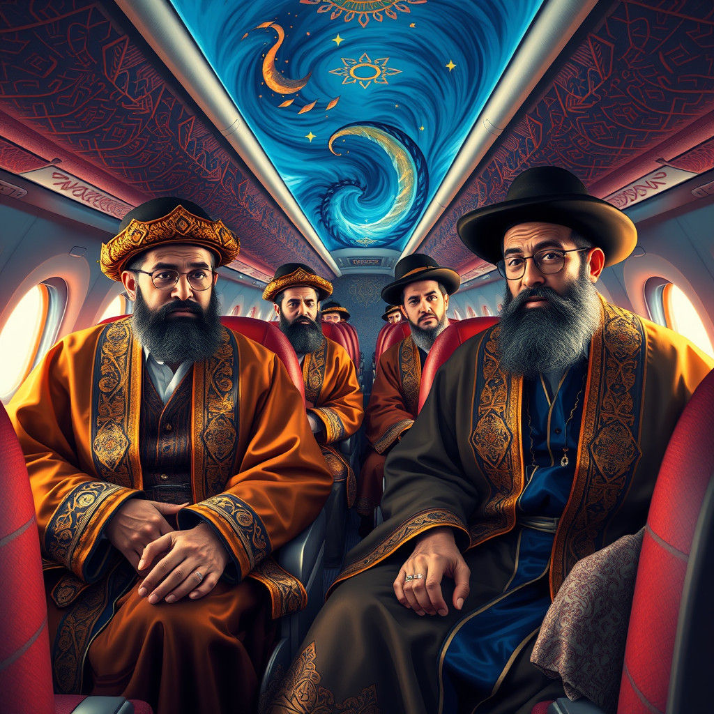 Yemeni Jewish Men Aboard Vintage Aircraft in 8k