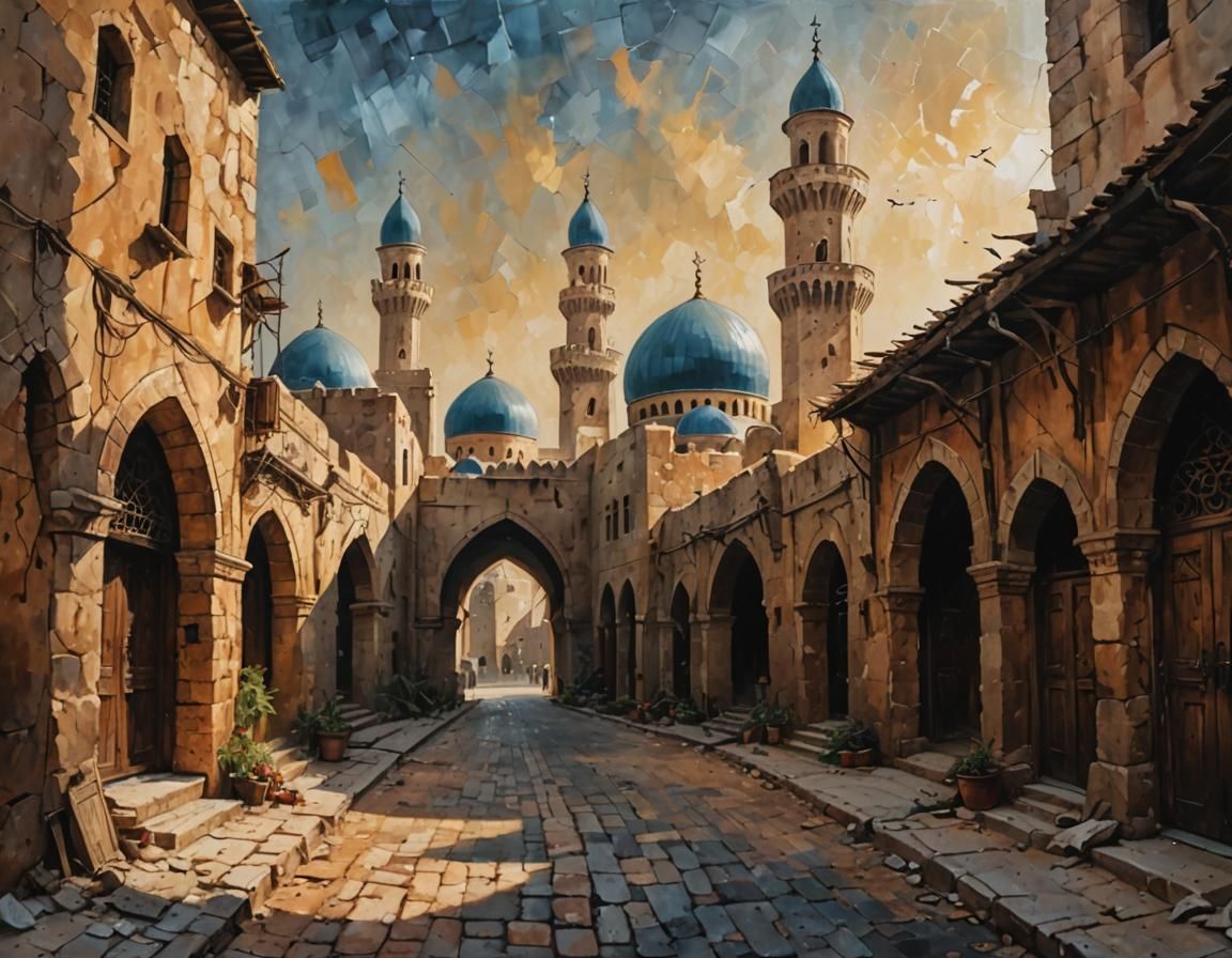 A street in a medieval arabic town  by @Adab Sur Dum