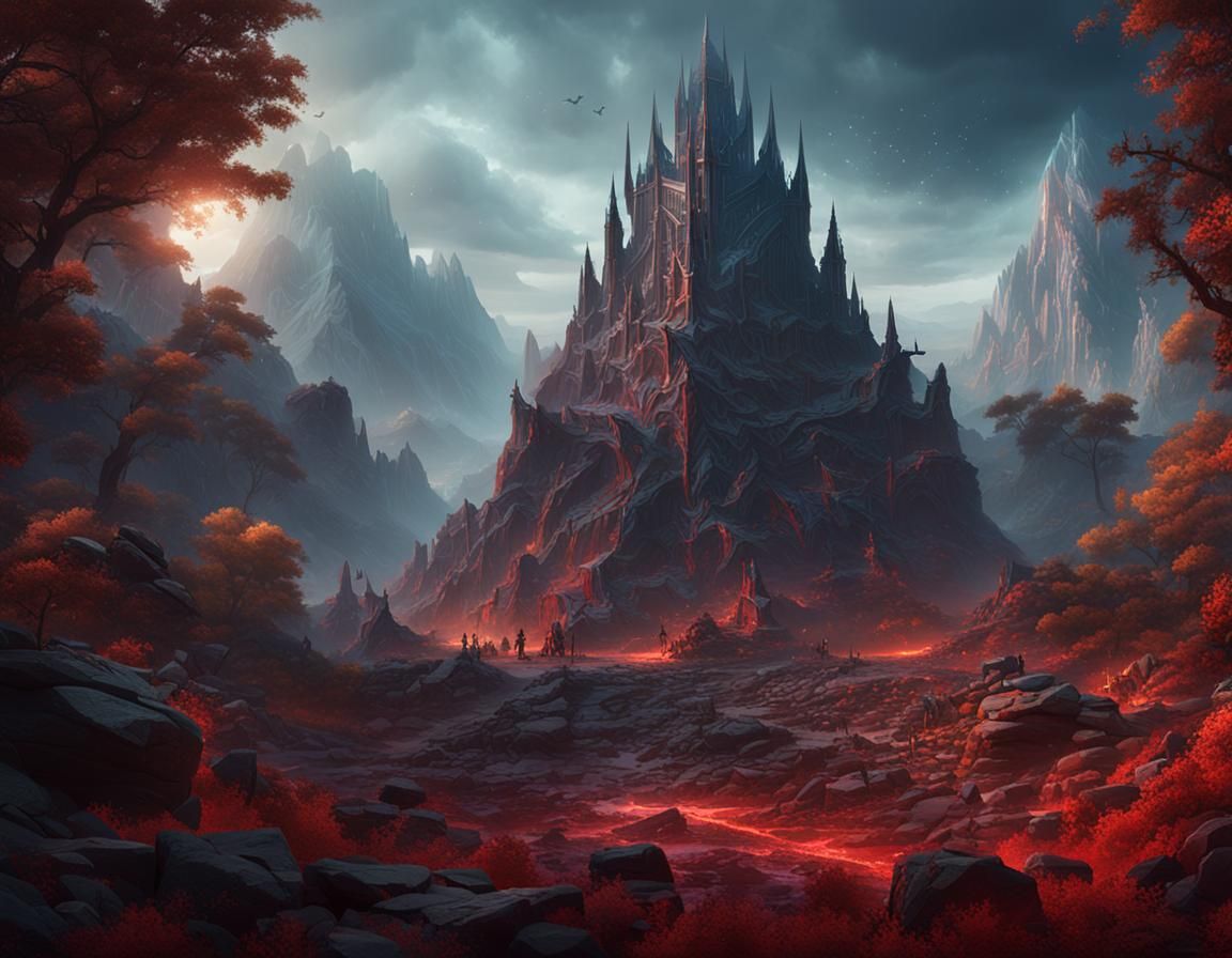 The devil’s triangle detailed matte painting, deep color, fa...