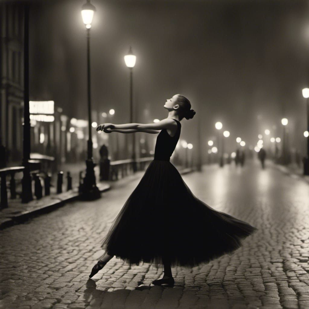 Ballerina dressed in black