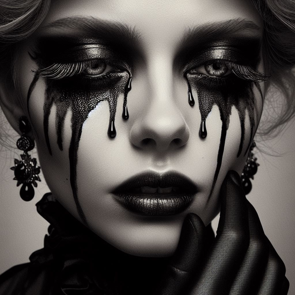 Black tears AI Generated Artwork NightCafe Creator