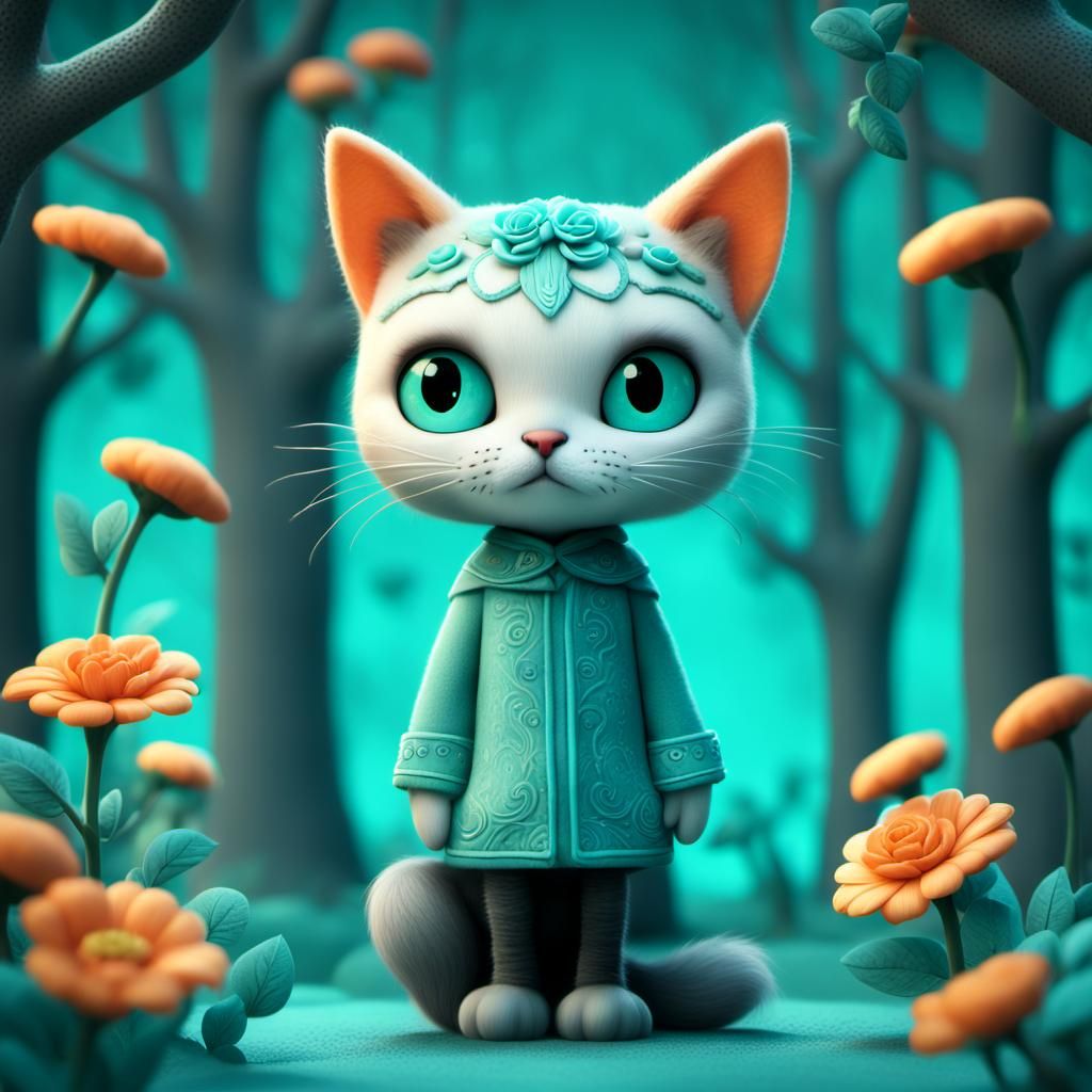 Cute whimsical cartoon character