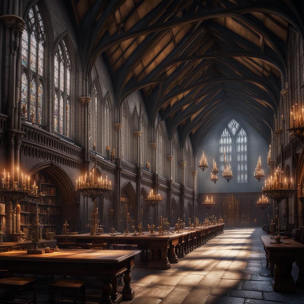 The Great Hall Of Hogwarts - Ai Generated Artwork - Nightcafe Creator