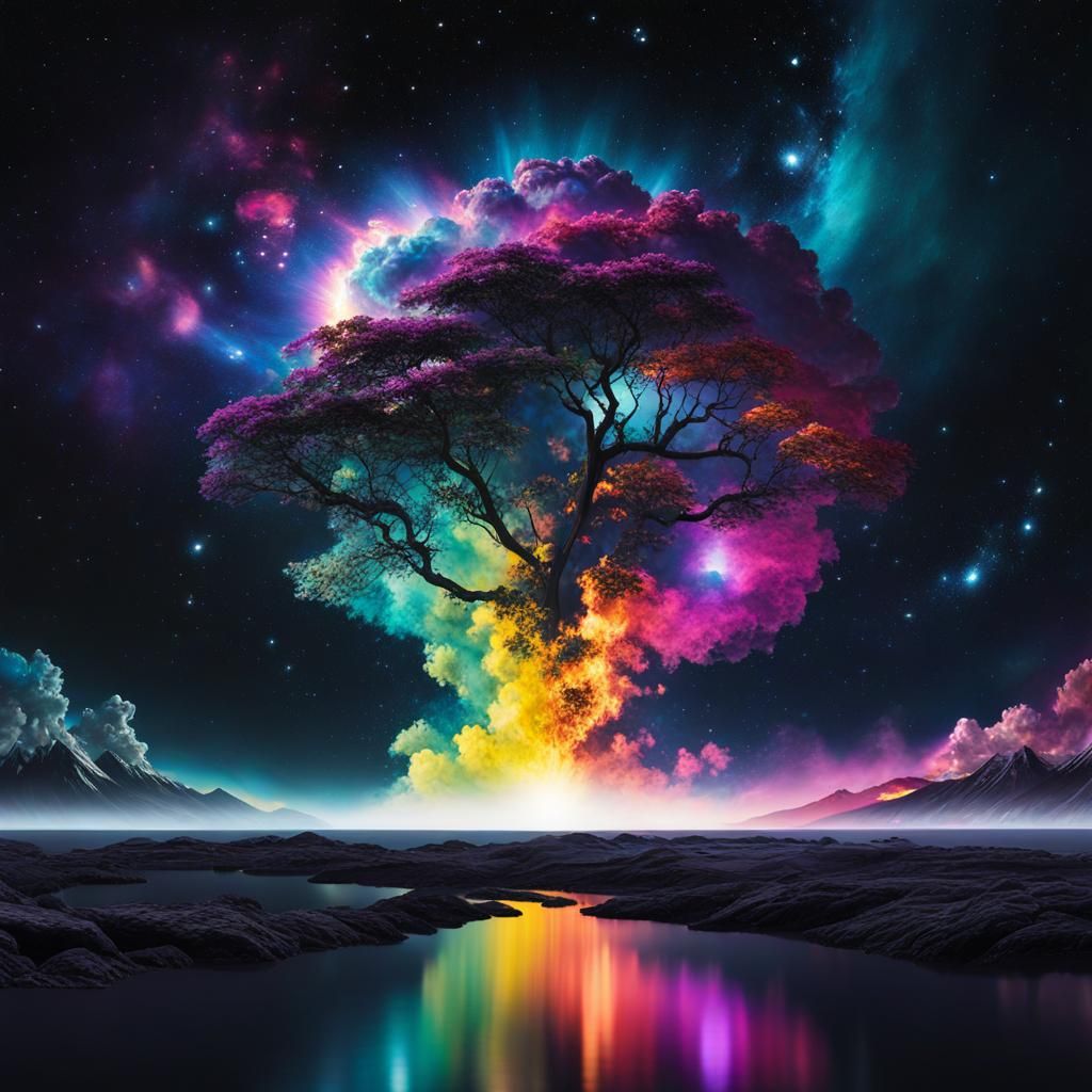 Cosmic Tree Of Life - AI Generated Artwork - NightCafe Creator