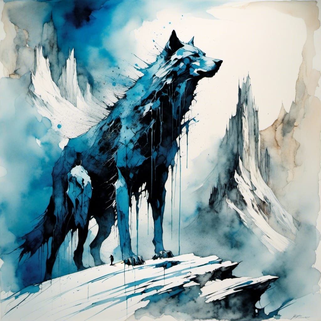 TINY MONK IGNORED BY BLUE WOLF