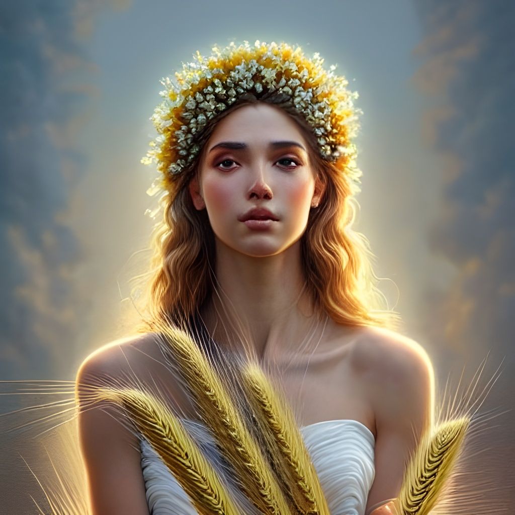 Demeter, Goddess of Agriculture - AI Generated Artwork - NightCafe