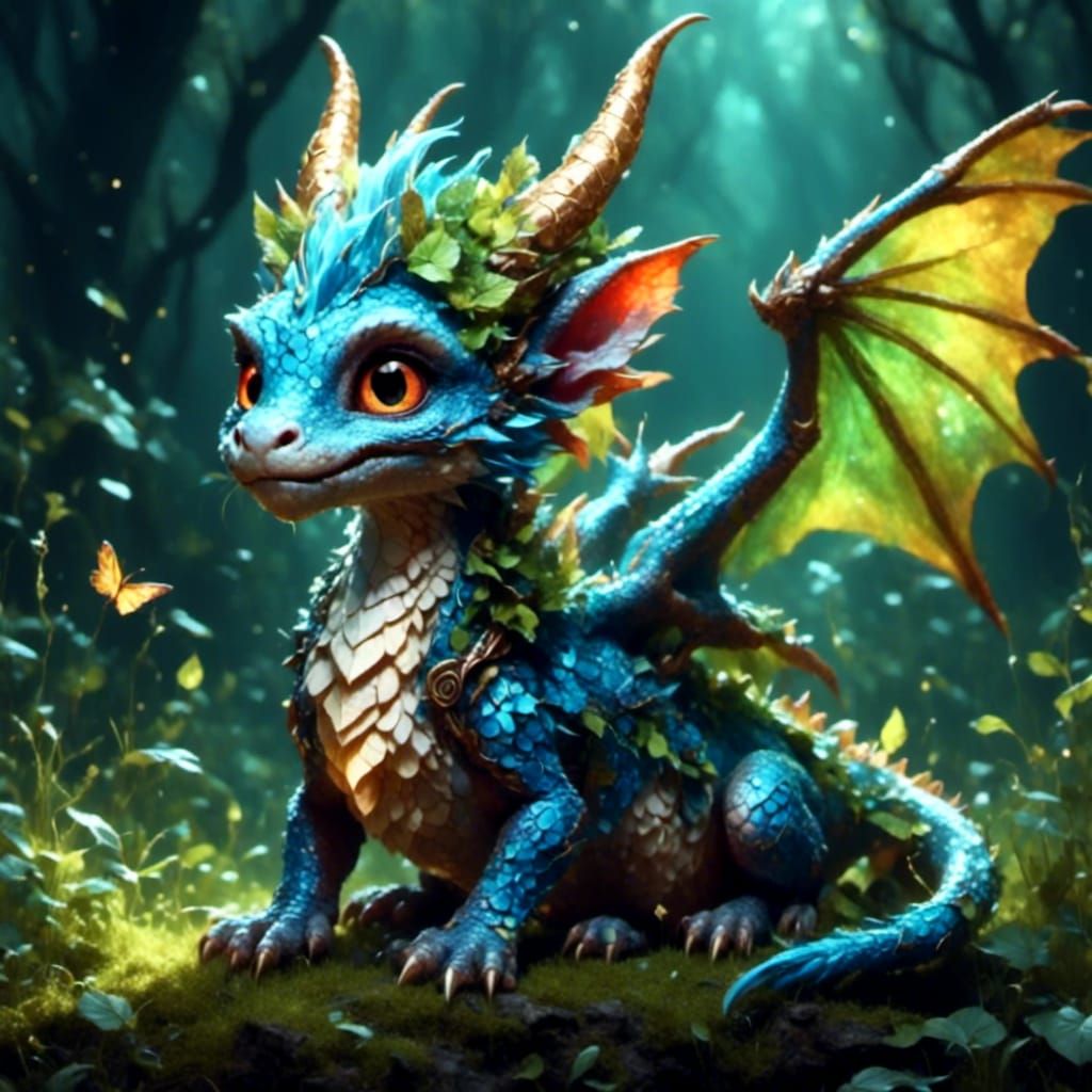 <lora:DnD:1.0> cute fairy dragon dnd creature <lora:Cute Soft Animals:1.0> high definition fantasy 