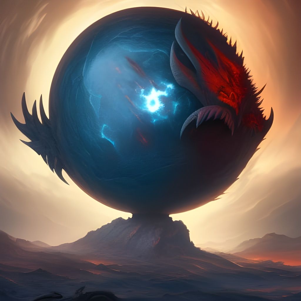Demonic Eldridge orb AI Generated Artwork NightCafe Creator