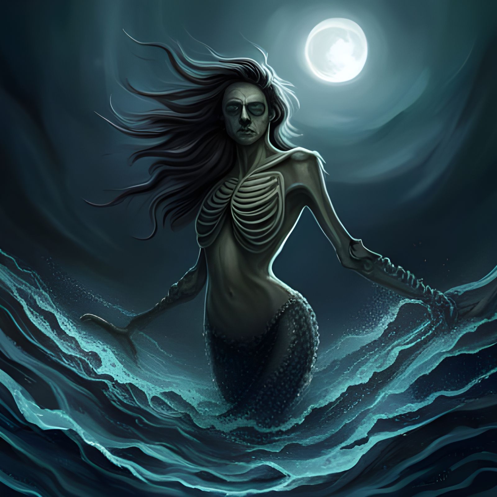 Cthulhu Inspired Art death mermaid - AI Generated Artwork - NightCafe ...