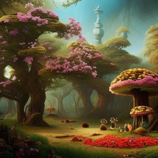 Mushrooms - AI Generated Artwork - NightCafe Creator