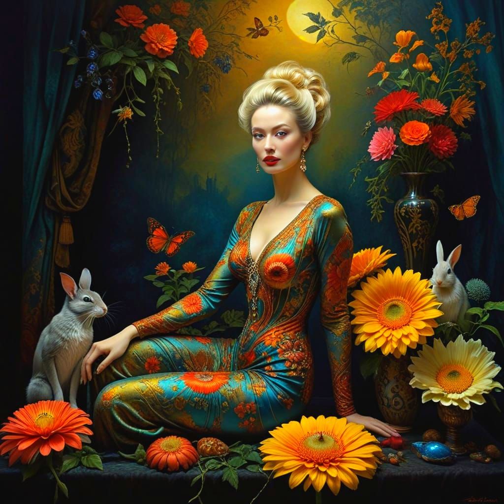 Stunning Surrealistic Portrait of a Charismatic Lady
