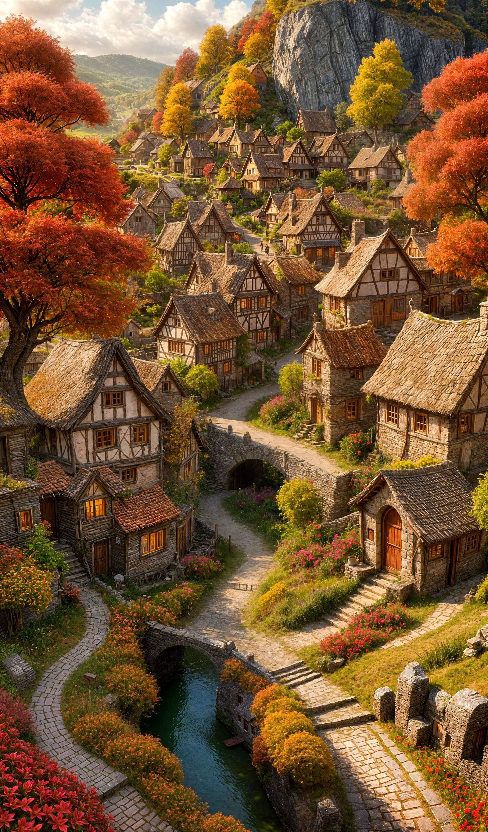 Whimsical Village A