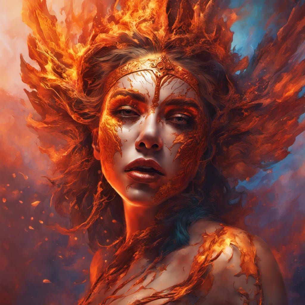 fire goddess - AI Generated Artwork - NightCafe Creator