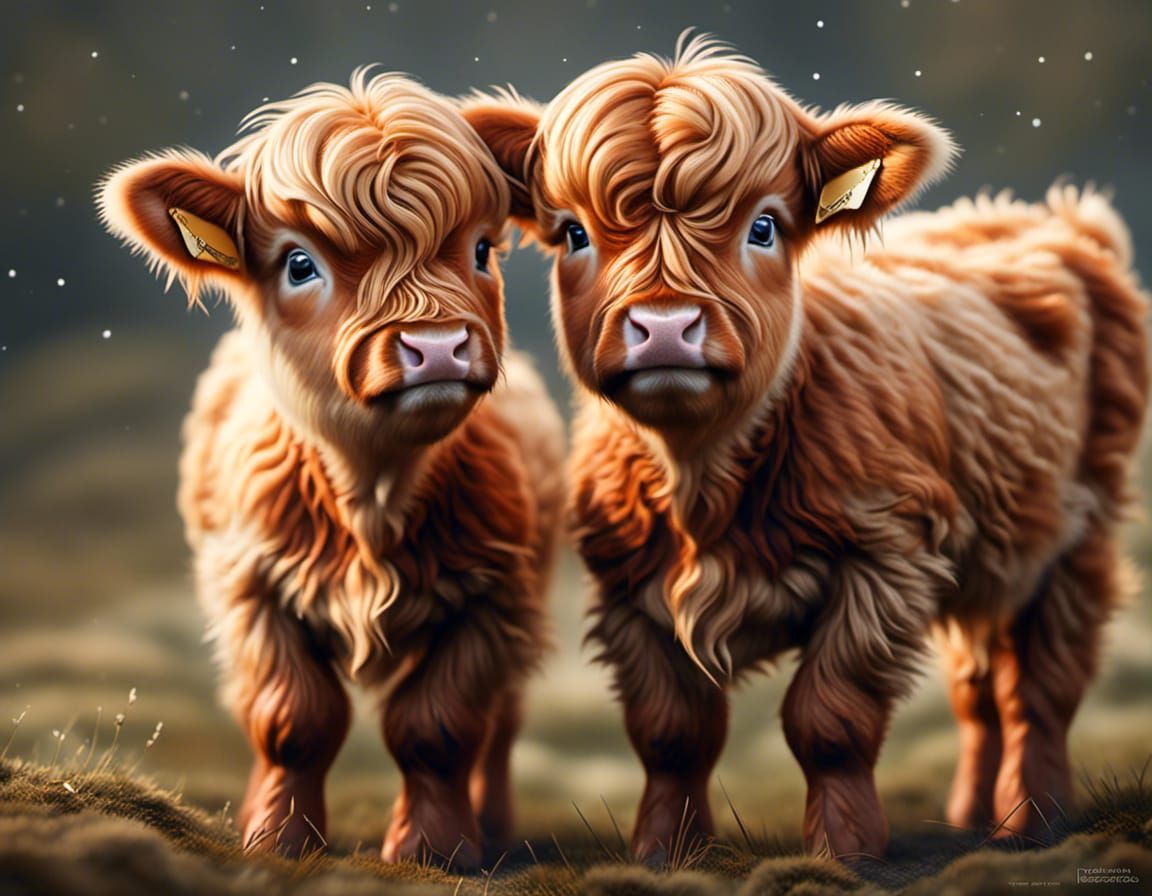 Miniature Highland Calves