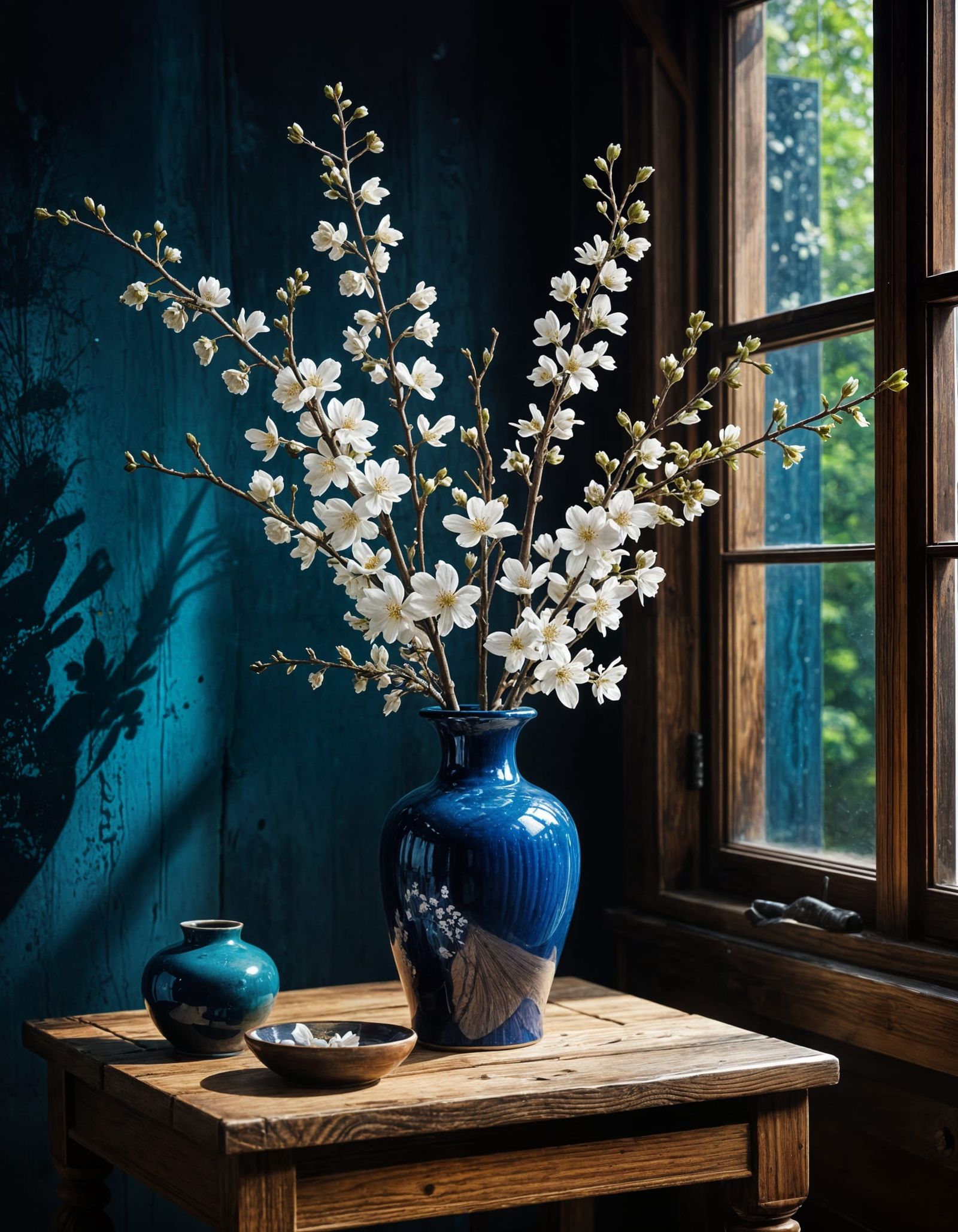 Blossoms Against Cobalt Blue  by @BERSERKIR