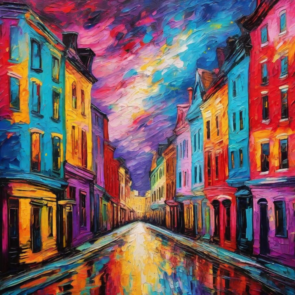 Vibrant Victorian Dreamscape in Impressionist Style