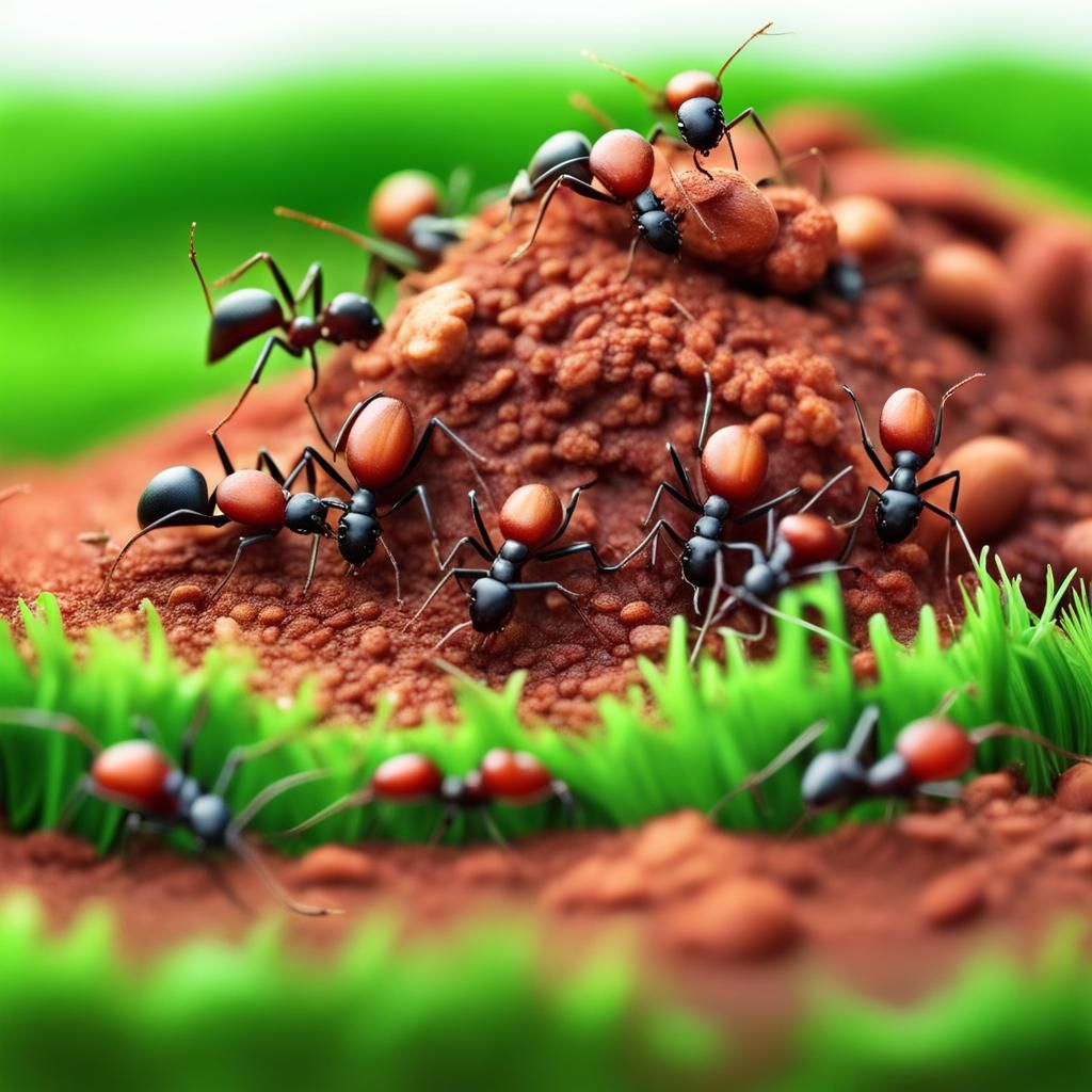 worker ants building an ant hill  by @MrMark Sr