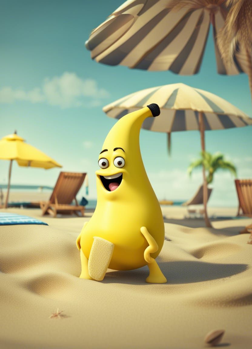 Banana at the beach