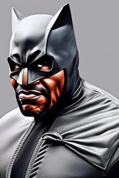 Highly Realistic Beautifully detailed portrait of Mike Tyson dressed up as  BATMAN Mask and Suit - AI Generated Artwork - NightCafe Creator