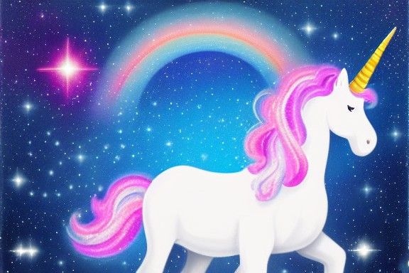 Cosmic Unicorn in outerspace - AI Generated Artwork - NightCafe Creator