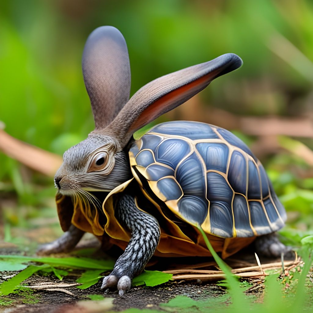 The hare and the tortoise...   by @Caroline