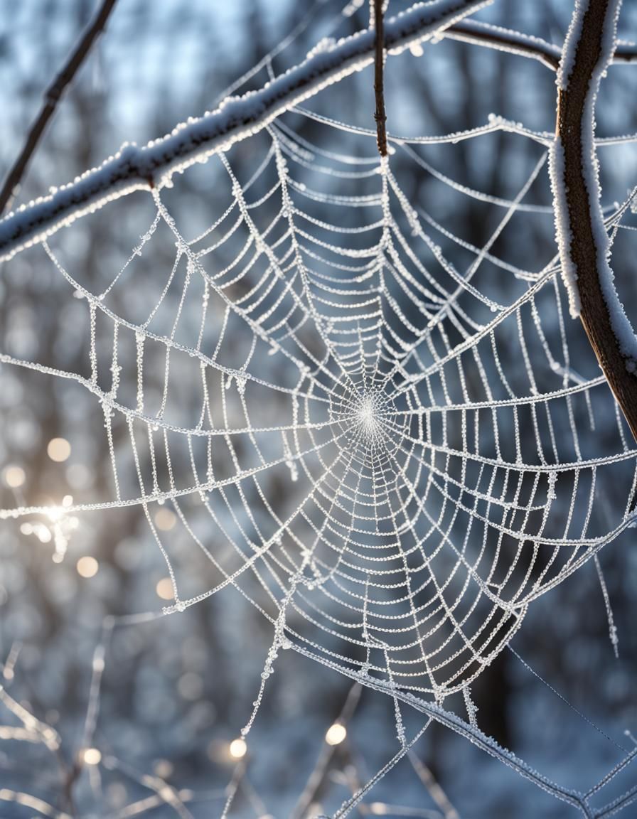 Frosted Spiderweb  by @kachunk