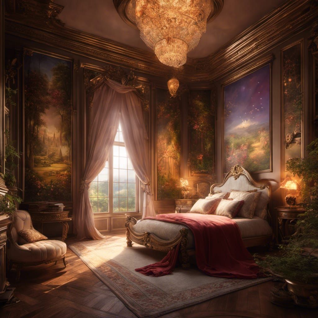 Fairytale Dream Bedroom - AI Generated Artwork - NightCafe Creator