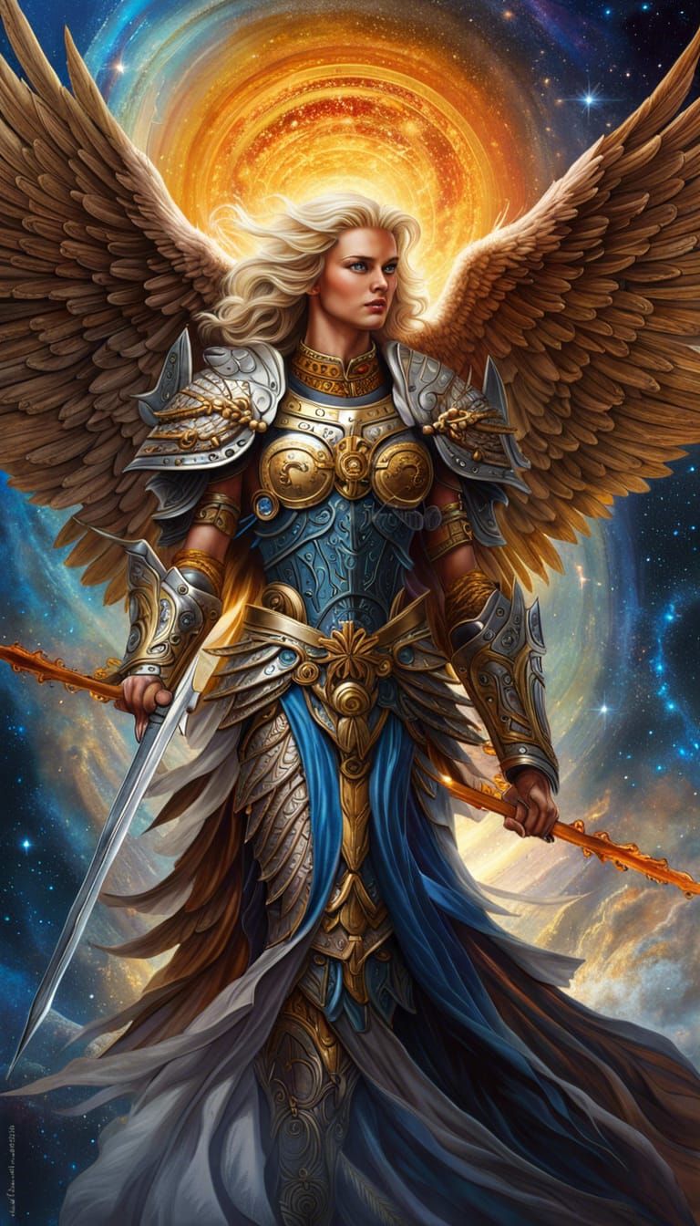 Warrior Angel. Space, Cosmos, Astral, Cosmic. Masterpiece. Realistic ...