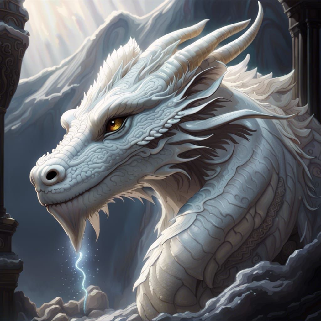 Falkor, the pearly-white LUCK DRAGON. The NeverEnding Story. - AI ...