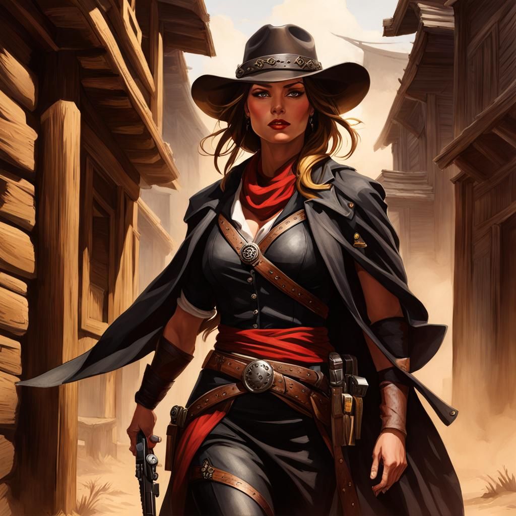 Female Outlaw - AI Generated Artwork - NightCafe Creator