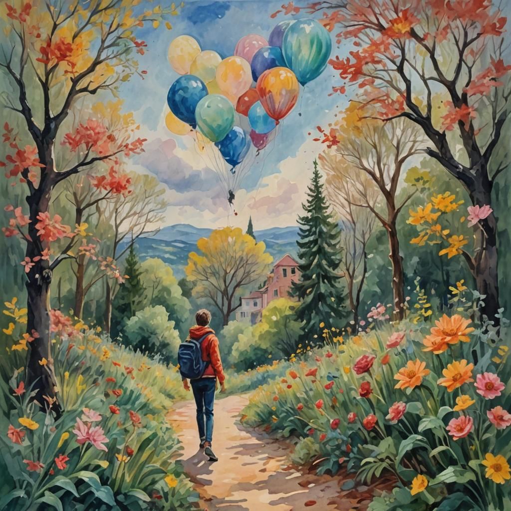 To where you are my thought has flown.
And so sadly am I lef...
