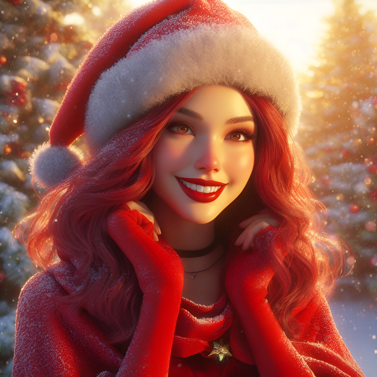 "Scarlet is a bewitching Christmas color, you know?"