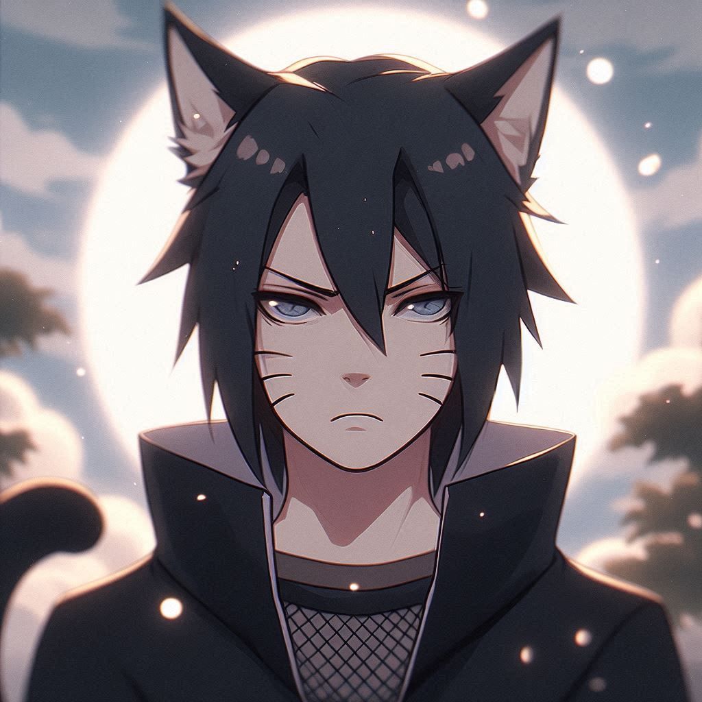 Sasuke as a cat