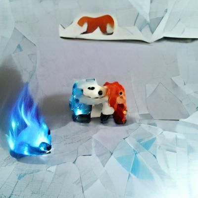 Fire fox and ice bear